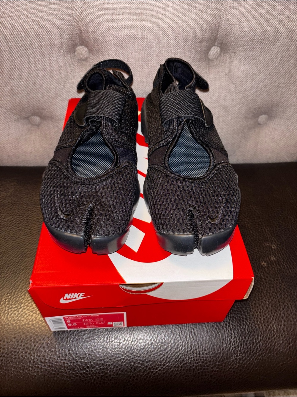 Nike Black Men’s Split-Toe Mesh Sneakers